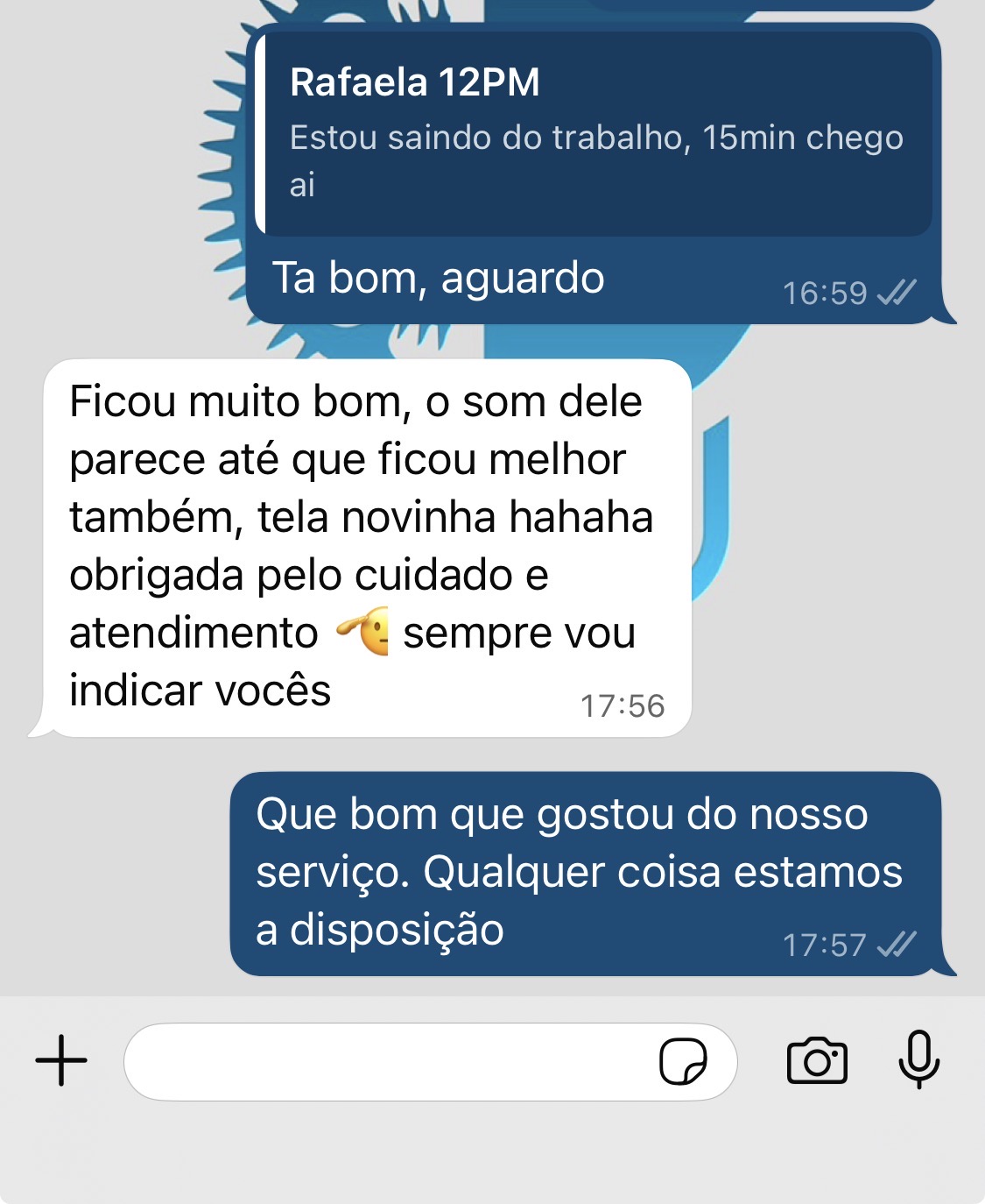 Feedback de cliente da Repair Phone
