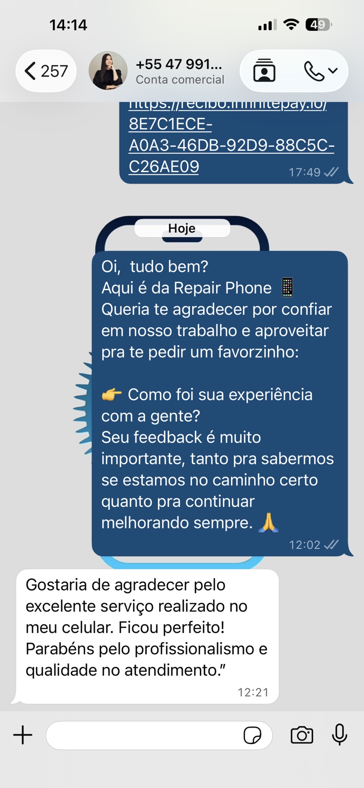 Feedback sobre profissionalismo